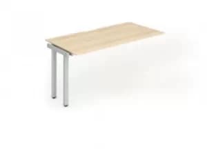 Trexus Bench Desk Single Extension Silver Leg 1200x800mm Maple Ref
