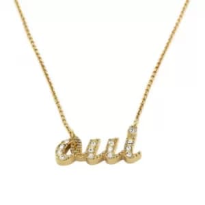 Ladies Juicy Couture PVD Gold plated Pave Oui Wish Necklace