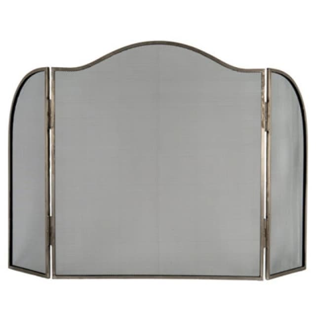 Hill Interiors Antiqued Large Fire Screen - Metal - L3 X W85 X H85cm - Silver