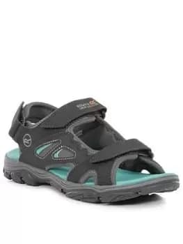 Regatta Ldy Holcombe Vent Sandal, Grey/Mint, Size 5, Women