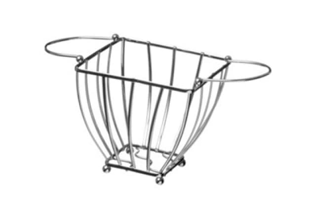 Premier Housewares Asa Chrome Fruit Basket with Round Handle Silver