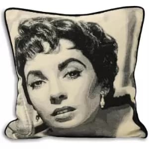 Riva Home Hollywood Elizabeth Taylor Cushion Cover (45x45cm) (Black) - Black