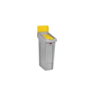 Slim Jim Recycling Station Closed Lid Yellow