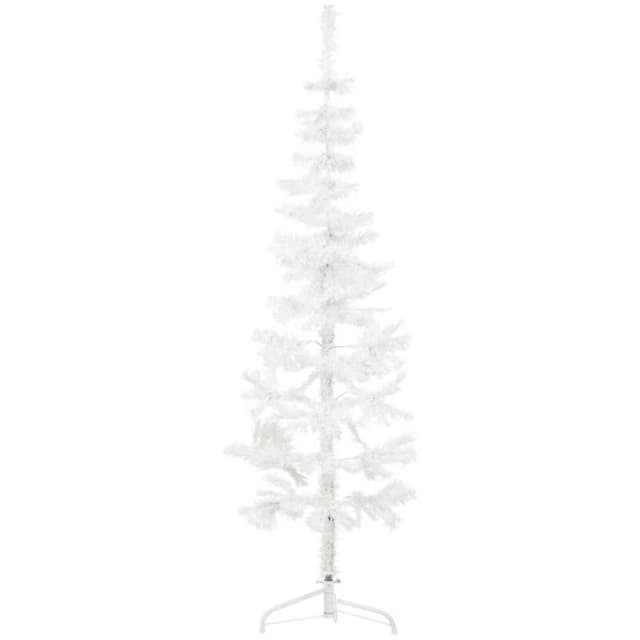 VIDAXL Slim Artificial Half Christmas Tree with Stand White 120cm vidaXL 8720287000679