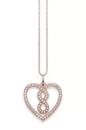 Ladies Thomas Sabo Sterling Silver INFINITY HEART PAVE NECKLACE KE1497-416-14-L45V