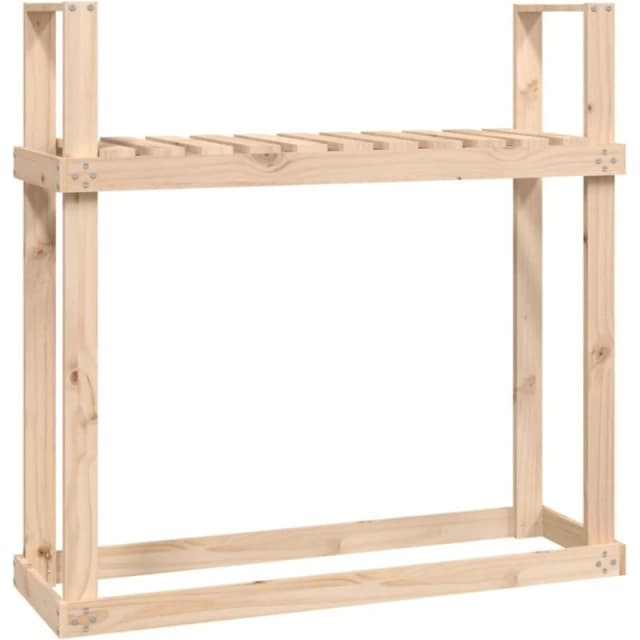 vidaXL Firewood Rack 110x35x108.5cm Solid Wood Pine, Brown 823857