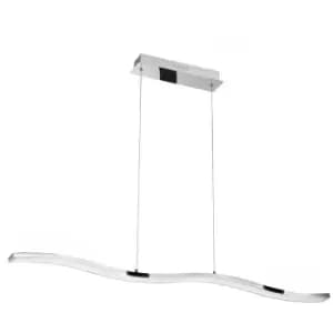 Netlighting Merano Chibougamau Bar Pendant Ceiling Light Chrome Aluminium LED 42