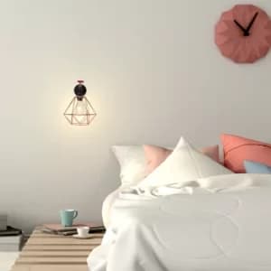 Mario Black Tap Steampunk Wall Light with a Diablo Copper Shade