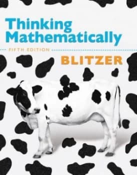 Thinking Mathematically by Robert F. Blitzer Hardback
