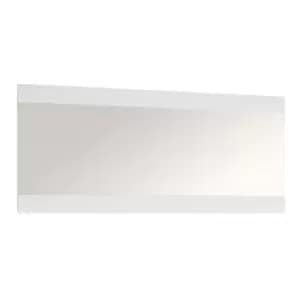 Chelsea Wall Mirror 164cm Wide In White With Oak Effect Trim