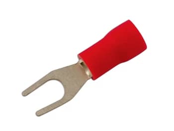 Fork Terminal 4.0mm Red Pk 100 Connect 30151