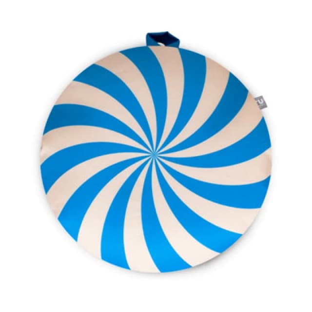 rucomfy Beanbags Rucomfy Indoor Or Outdoor Floor Cushion Bean Bag - Blue Cirque Chic Water Resistant Seat