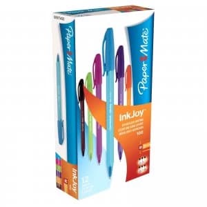 Paper Mate InkJoy 100 CAP Ball Pen Med Tip Assorted PK12