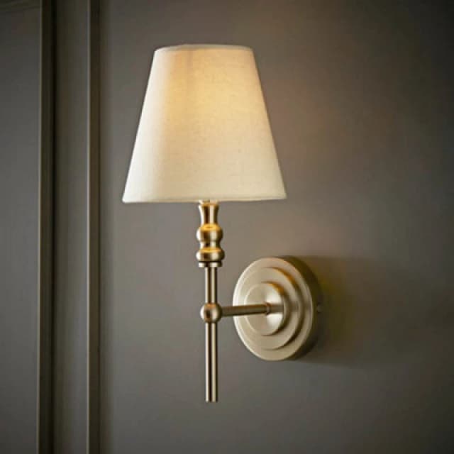 SO'HOME Candlestick Wall Light with Tapered Shade silver-coloured ONE SIZE