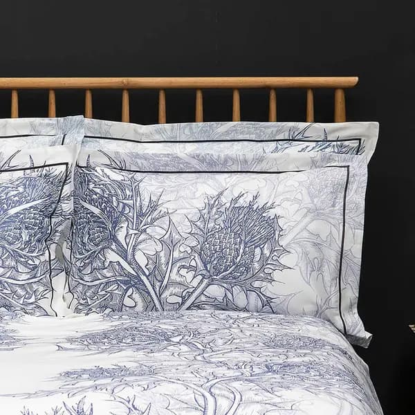 Timorous Beasties Thistle Oxford Pillowcase Pair, Azure Blue