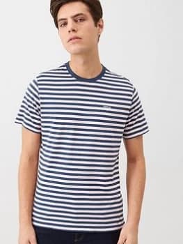 Barbour Stripe Logo T-Shirt - Pink Size M Men