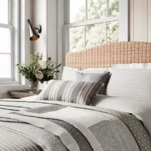 Helena Springfield Breton Stripe Kingsize Duvet Cover Set, Grey