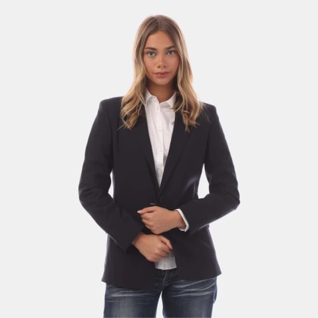 Hugo Womens Atana Single Button Suit Jacket Dark Blue female 4 (XXS)