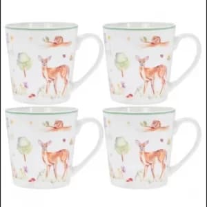 Woodland Wildlife Mugs (Set of 4)