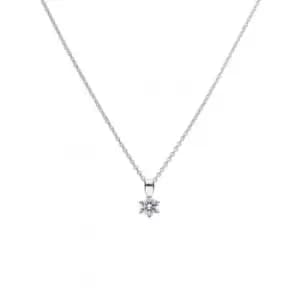 Diamonfire Silver White Zirconia Solitaire Pendant P4611