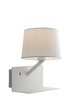 Ciak Reading USB Besdside Lamp Shelf, White, E27