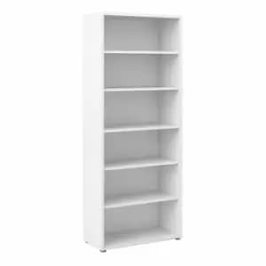 Prima Bookcase with 5 Shelves in Oak, white
