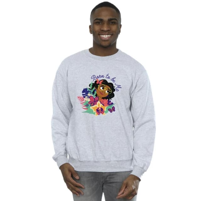 Disney Men Encanto Born To Be Me Sweatshirt in Grey Size: Small Grey S Male 5063153620018