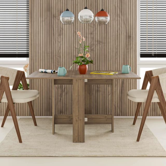 Decortie Artemio' Foldable Table Rectangular Shape 130cm in Dark Brown Size: 1 Pack Dark Brown Unisex 1 Pack