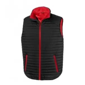 Result Adults Unisex Thermoquilt Gilet (3XL) (Black/Red)
