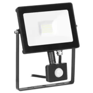 Enlite Quazar20W Adjustable IP65 Driverless LED Floodlight with Pir Sensor 4000K Black - EN-FLH20PBLK/40
