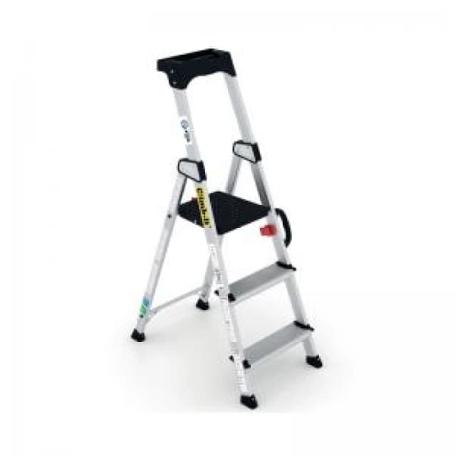 Climb-It Climb-It Professional 3 Tread Step Ladder with Carry Handle Aluminium CAH103 CAH103