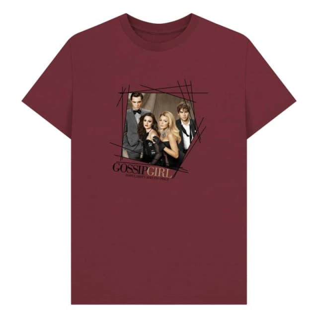 Gossip Girl Mens Cast T-Shirt in Wine Size: Small Wine Male S