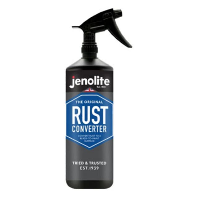 Jenolite Original Rust Converter - Convert Rust Into A Ready To Paint Surface - One Application - 1 Litre (Trigger Spray)