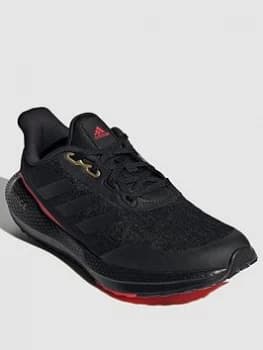 adidas Kids Unisex EQ21 Run Trainers - Black/Red, Size 5.5