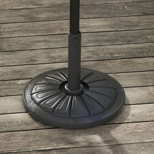 OUTSUNNY 13 kg Patio Umbrella Base Stand, Concrete Umbrella Holder, Black Unisex