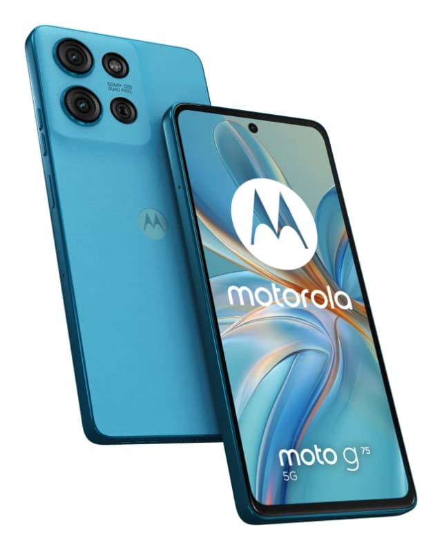 Motorola Moto G75 5G 256GB Smartphone in Aqua Blue