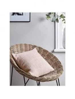 Cox & Cox Soft Wool Cushion - Blush