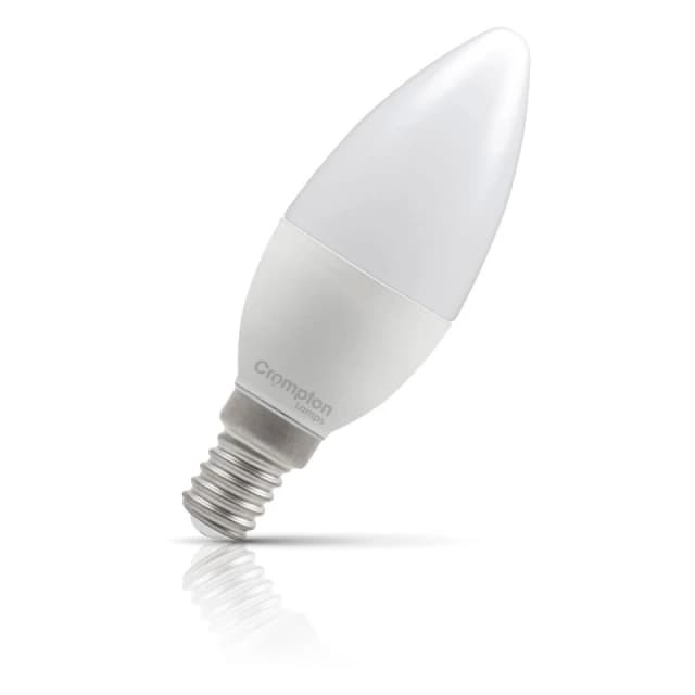 Crompton Lamps LED Candle 2.2W E14 Warm White Opal (25W Eqv)