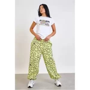 Daisy Street Daisy Print Joggers - Green