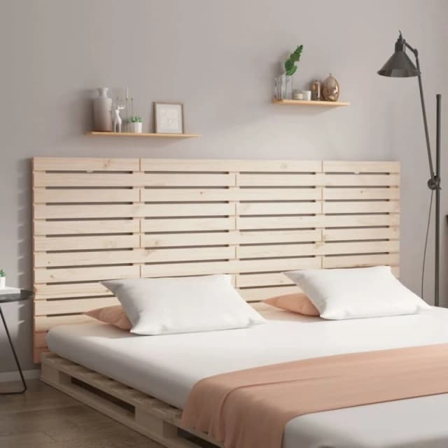 Vidaxl Wall Headboard 156X3X91.5cm Solid Wood Pine, Brown 824688
