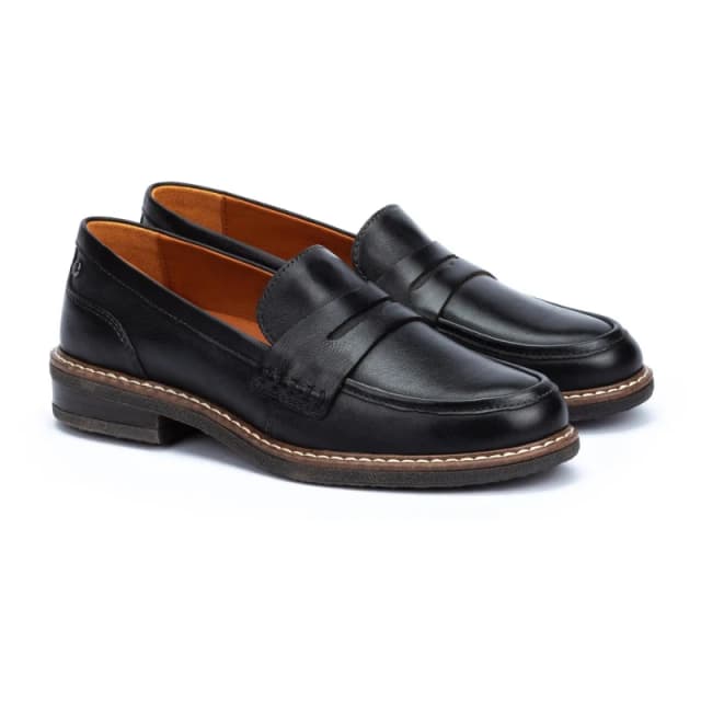 Pikolinos Aldaya Leather Loafers Black Women 38 (5);39 (5.5 to 6);41 (7)