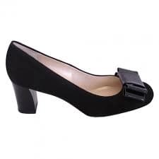 Peter Kaiser Black Suede 'Paloa' Mid Heeled Court Shoes - 3.5