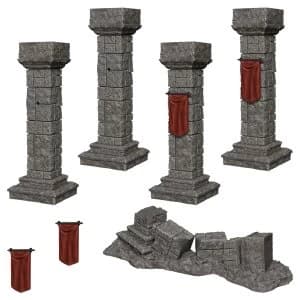 WizKids Deep Cuts Unpainted Miniatures (W11) Pillars & Banners