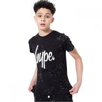 Hype Speckle Print T-Shirt - Black/White