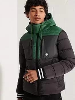 Superdry Sports Colourblock Padded Jacket - Black Size M Men