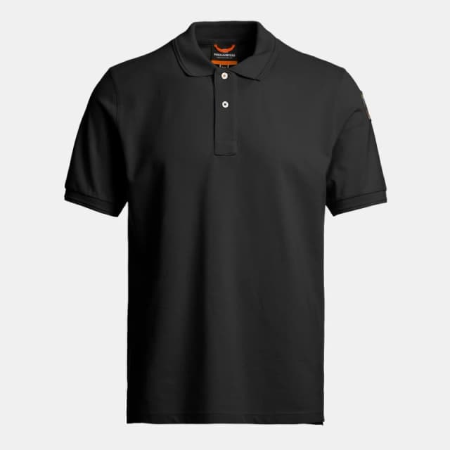 Parajumpers Mens Short Sleeve Polo Shirt Black 541 male S