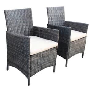 Charles Bentley Napoli Pair of Rattan Garden Armchairs