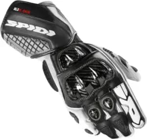 Spidi Carbo Kangaroo Motorcycle Gloves, black-white, Size 3XL, black-white, Size 3XL