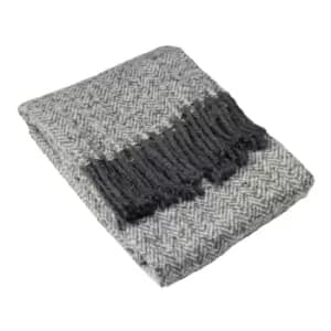 Weaver Herringbone Throw Grey