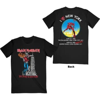 Iron Maiden - The Beast In New York Unisex Large T-Shirt - Black